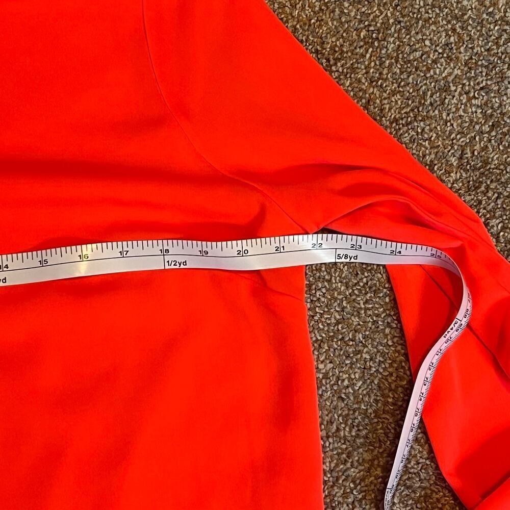 Stella and Dot Soiree Top Blouse Light Gold Metallic Cuff Coral Orange Sz L - Picture 4 of 7